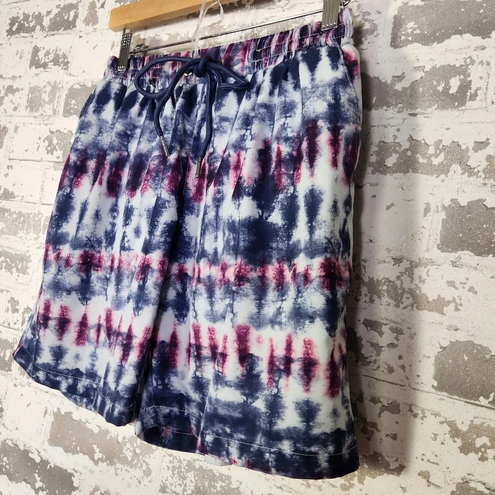 COVE‎ Men's Tie Dye Swim Trunks Shorts Elastic Waist Drawstring Pockets Size M